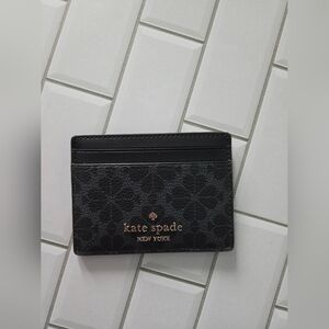 Spade Flower Small Slim Card Holder